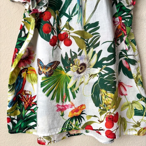 J. Crew Flutter Sleeve Novelty Print Popover Top Ratti Into the Wild - Picture 13 of 13